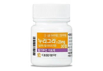 대웅제약 누리그라정 25mg 실데나필 병 제품